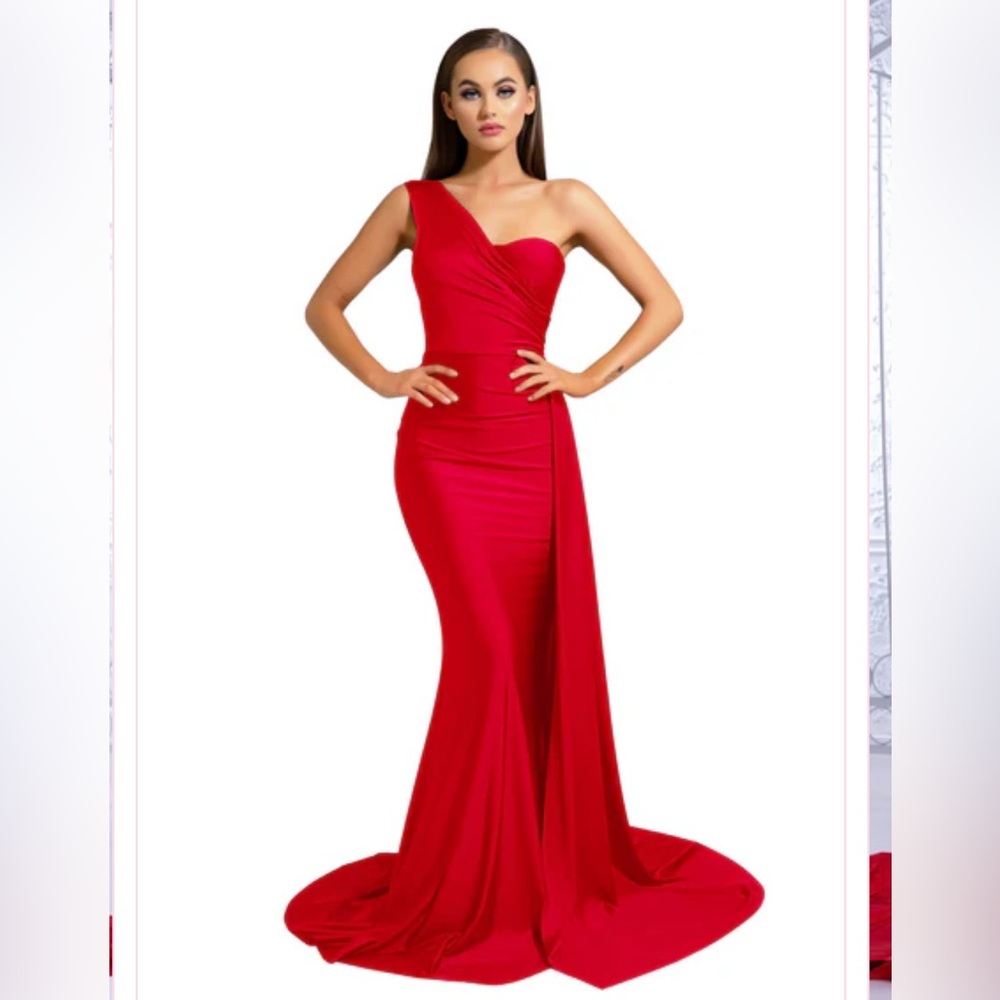 Portia and Scarlett Formal Gown with train.